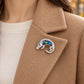 Enamel Crocodile Brooch in S925 Sterling Silver