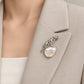 Baroque Pearl Leopard Brooch Pendant in Sterling Silver