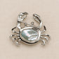 Baroque Pearl Crab Brooch Pendant in Sterling Silver