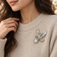 Saltwater Pearl Eagle Brooch in Sterling Silver