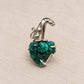 Natural Turquoise Leopard Brooch Pendant in Sterling Silver