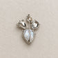 Baroque Pearl Cactus Brooch Pendant with Cubic Zirconia