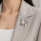 Baroque Pearl Sea Turtle Brooch Pendant in Sterling Silver