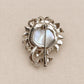 Sunflower Brooch Pendant with Baroque Pearl
