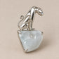 Natural Jadeite Leopard Brooch Pendant in Sterling Silver