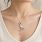 Pearl Flamingo Brooch Pendant in Sterling Silver
