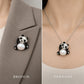 Freshwater Pearl Panda Brooch Pendant in Sterling Silver