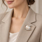 Baroque Pearl Swan Brooch in Sterling Silver