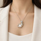 Paw-Raised Cat Convertible Brooch Pendant with Freshwater Pearl Belly