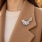 Perched Songbird Brooch with Baroque Pearl