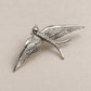 Flying Swallow Brooch Pendant in S925 Sterling Silver