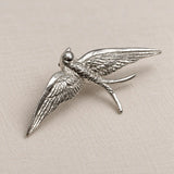 Flying Swallow Brooch Pendant in S925 Sterling Silver