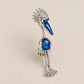 Hand-Painted Enamel Pelican Brooch Pendant