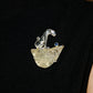 Unique desert glass curled leopard brooch for women — artisan styling detail