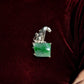 Natural Jadeite Leopard Brooch Pendant in Sterling Silver