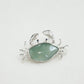 Handmade silver spread-claw crab brooch — S925 sterling silver jewelry product photo