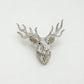 Handmade silver majestic stag brooch — S925 sterling silver jewelry product photo