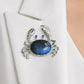 Artisan silver ocean crab brooch — handmade jewelry product image