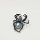 Handmade silver creeping spider brooch — S925 sterling silver jewelry product photo
