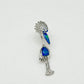 Handmade silver perched owl brooch — S925 sterling silver jewelry product photo