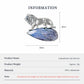 Product information chart: S925 teardrop labradorite sovereign lion brooch — size, weight, materials
