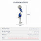 Product information chart: S925 natural banded agate perched owl brooch — size, weight, materials