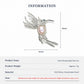 Product information chart: S925 freshwater pearl fluttering hummingbird brooch — size, weight, materials
