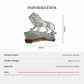 Product information chart: S925 natural jadeite majestic lion brooch — size, weight, materials