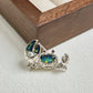 Artisan silver shore crab brooch — handmade jewelry product image