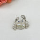 Handmade brooch for women — baroque pearl shell ocean crab silver brooch styling photo