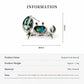 Product information chart: S925 iridescent blue-green enamel shore crab brooch — size, weight, materials