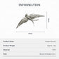 Flying Swallow Brooch Pendant in S925 Sterling Silver