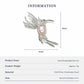 Fluttering Hummingbird Convertible Brooch Pendant with Freshwater Pearl