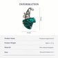 Natural Turquoise Leopard Brooch Pendant in Sterling Silver