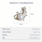 Paw-Raised Cat Convertible Brooch Pendant with Freshwater Pearl Belly