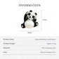 Freshwater Pearl Panda Brooch Pendant in Sterling Silver