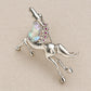 Galloping Horse Brooch with Baroque Pearl