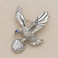 Saltwater Pearl Eagle Brooch in Sterling Silver