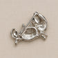 Shore Crab Brooch in Blue-Green Enamel
