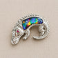 Enamel Crocodile Brooch in S925 Sterling Silver
