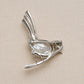 Perched Songbird Brooch with Baroque Pearl