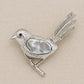 Perched Songbird Brooch with Baroque Pearl