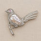 Perched Songbird Brooch with Baroque Pearl
