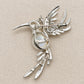 Fluttering Hummingbird Convertible Brooch Pendant with Freshwater Pearl