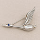 Wild Goose Brooch with Pearl in S925 Silver