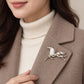 Galloping Horse Brooch with Baroque Pearl