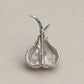 Peeled Garlic Convertible Brooch Pendant with Baroque Pearl Clove