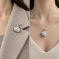 Peeled Garlic Convertible Brooch Pendant with Baroque Pearl Clove