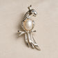Freshwater Pearl Parrot Brooch Pendant in Sterling Silver