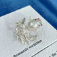 Unique baroque pearl fan-tail goldfish brooch for women — artisan styling detail